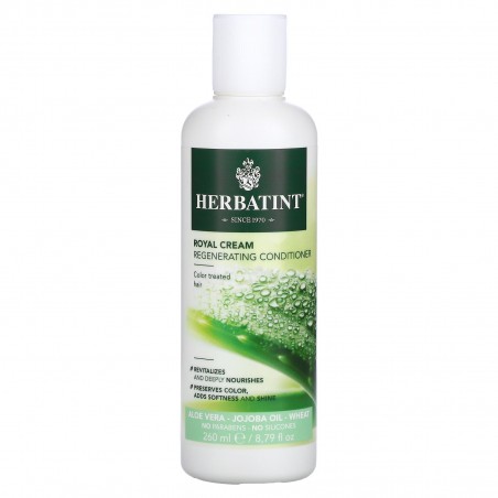 HERBATINT Après-shampoing crème royale, Aloe vera, 260ml Pour Cheveux colorés