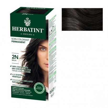 HERBATINT- Coloration Cheveux Naturelle 2N brun - 150ml -