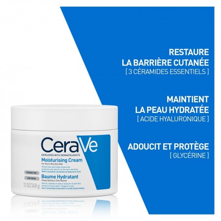 CeraVe Baume Hydratant Nourrissant Peau Sèche à Très Sèche | 340g