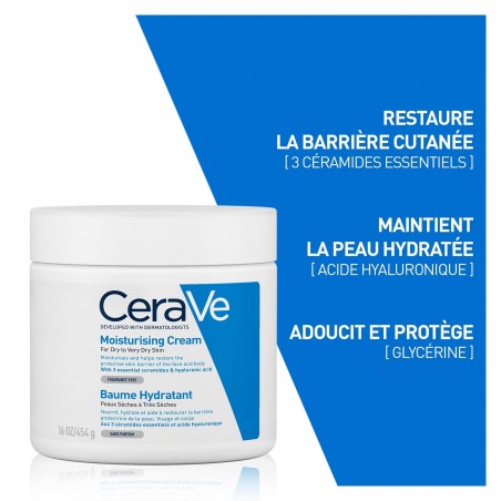 CeraVe Baume Hydratant Nourrissant Peau Sèche à Très Sèche | 454g