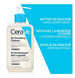 CeraVe SA Gel Nettoyant Anti-Rugosités Peau Sèche et Rugueuse | 236ml