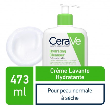 CeraVe Offre Crème Lavante Hydratante Peau Normale à Sèche | 473ml