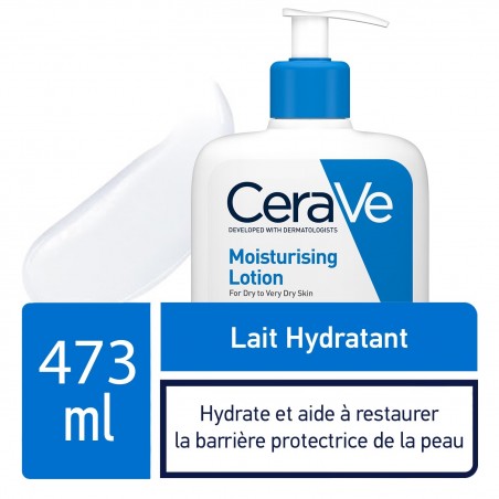 CeraVe Lait Hydratant Léger Peau Sèche à Très Sèche | 473ml