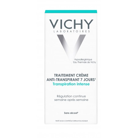 Vichy Dermo-Tolérance Traitement Crème Anti-Transpirant 7 Jours Tous Types de Peaux | 30ml