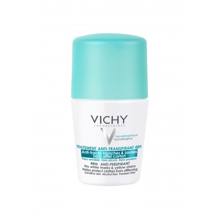 Vichy Dermo-Tolérance Déodorant 48H Anti-Traces Jaunes et Blanches Bille Peau Sensible | 50ml