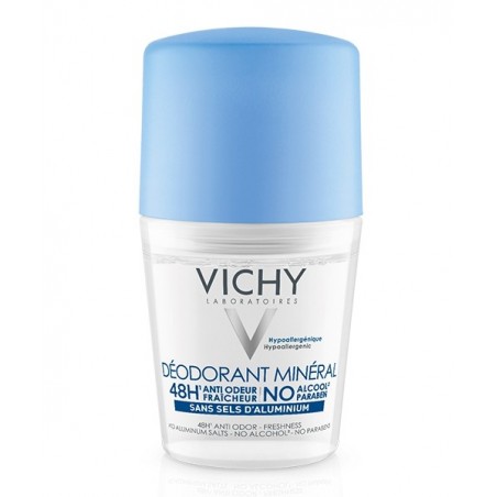 Vichy Dermo-Tolérance Déodorant Minéral 48H Bille Sans Sels d'Aluminium Peau Sensible et Réactive | 50ml