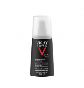 Vichy Homme Déodorant Vaporisateur Ultra-Frais 24H Peau Sensible | 100ml