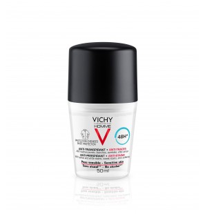 Vichy Homme Déodorant Bille Anti-Traces 48H Protection Chemises Peau Sensible | 50ml