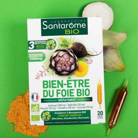 SANTAROME Bien-être du Foie BIO | 20 ampoules