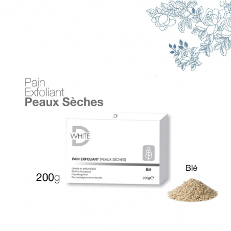 DWHITE pain exfoliant Peaux Sèches Blé 200G