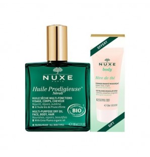 NUXE Offre Huile Prodigieuse® Néroli 100 ml +  Nuxe Rêve de Thé Gommage 30 ml OFFERT