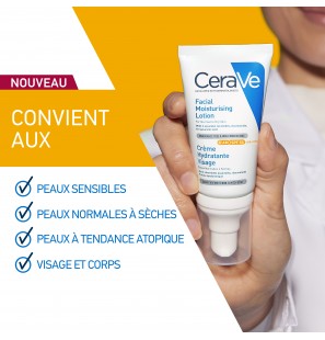 CeraVe Offre crème hydratante visage SPF50 peaux normales à sèches | 52ml