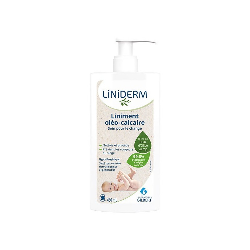 GILBERT LINIDERM liniment oléo-calcaire avec pompe | 480 ml GILBERT LINIDERM liniment oléo-calcaire avec pompe | 480 ml