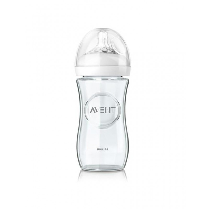 Avent Philips Biberon Natural En Verre  +1 mois 240 ml