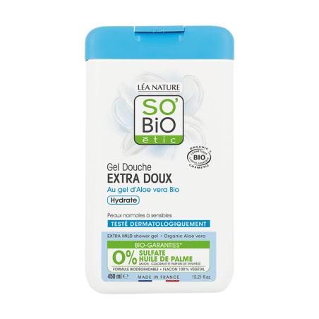 SO'BIO ETIC gel douche extra doux à l'Aloe Vera Bio | 450 ml