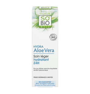 SO'BIO ETIC HYDRA ALOE VERA soin léger hydratant 24H | 50 ml