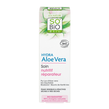 SO'BIO ETIC HYDRA ALOE VERA soin nutritif réparateur | 50 ml