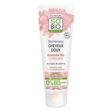 SO'BIO ETIC shampooing cheveux doux lait d'amande | 250 ml