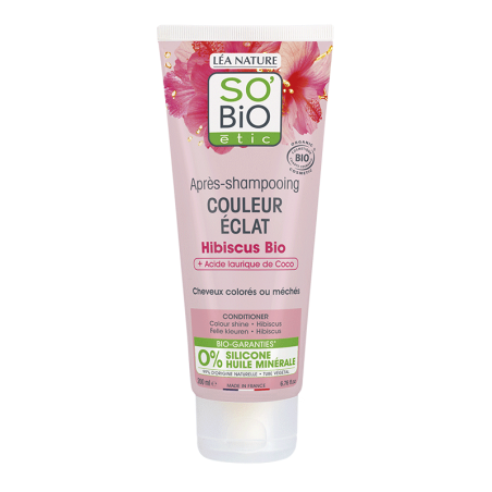 SO'BIO ETIC HIBISCUS après shampooing couleur éclat Bio | 200 ml