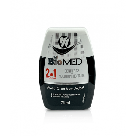 BIOMED GEL ORAL 2EN1 AVEC CHARBON ACTIVE 75ML