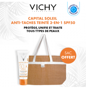 Vichy Capital Soleil Soin Anti-Taches Teinté 3en1 SPF50+ Tous Types de Peaux | 50ml