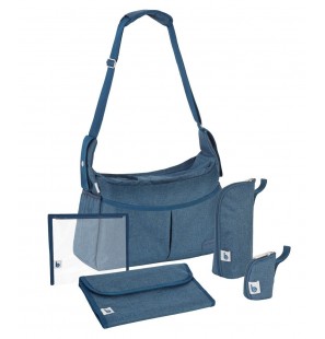 BABYMOOV Sac à langer Urban bag bleu chiné