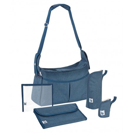 BABYMOOV Sac à langer Urban bag bleu chiné