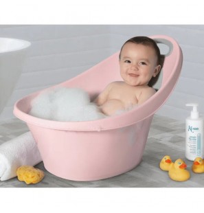 KIOKIDS Baignoire Avec Bosse et pied Antidérapants Rose