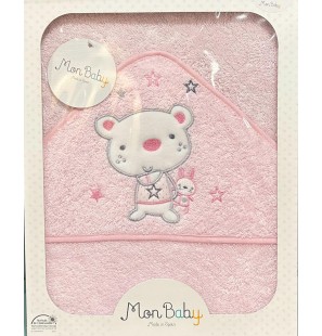 MON BABY Cap De Bain100 X 100cm osito starb rose