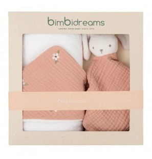 BIMBIDREAMS Le pack maxicapa matelasse doudou+rose