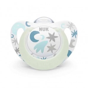 NUK Sucette Silicone Star Night 0-6mois