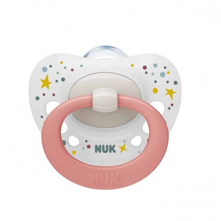 Nuk Sucette en Silicone Signature 0-6 mois Etoile rose