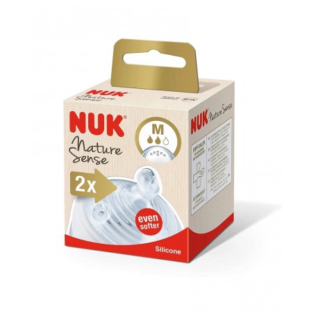 NUK Lot de 2 Tétine Nature Sense 0-6M Taille M