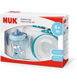 NUK Set Repas 4 pièces bleu