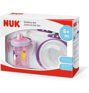 NUK Set Repas 4 pièces Rose Violet