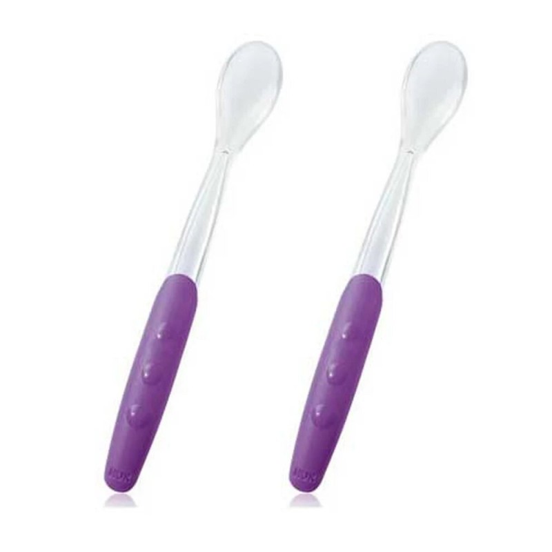 NUK lot de 2 Cuillères Douces 4M+ - Violet