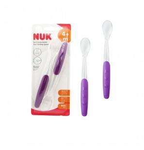 NUK lot de 2 Cuillères Douces 4M+ - Violet