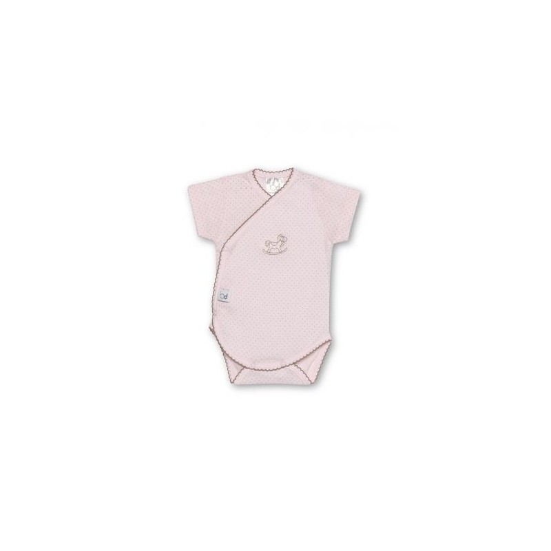 BIMBIPIRULOS  Body manches courtes taille 3 mois dots rose