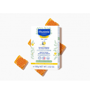 MUSTELA savon surgras au Cold Cream à la cire d'abeille BIO | 100g