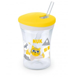 NUK Evolution Action Cup 230ml 12M+ - Jaune