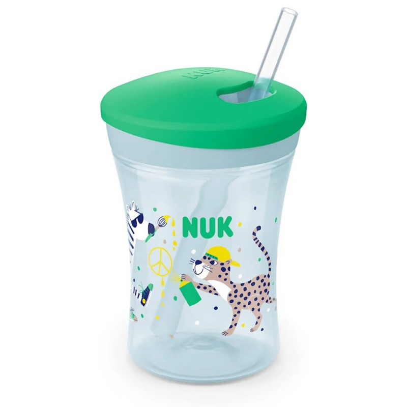 NUK Evolution Action Cup 230ml 12M+ - Vert