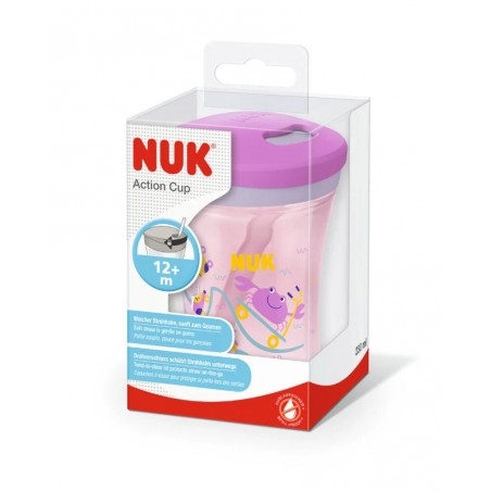 NUK Evolution Action Cup 230ml12M+ - Mauve