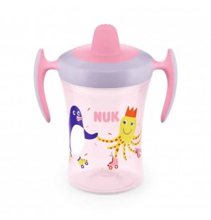 NUK Trainer Cup 230ml anti-fuite 6 mois+ - rose