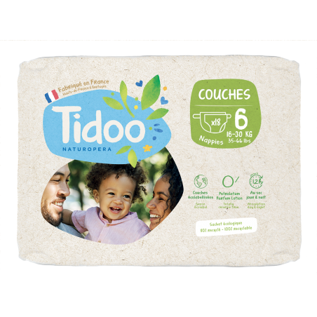 TIDOO Taille 6 (16-30kg) couches | 18 u