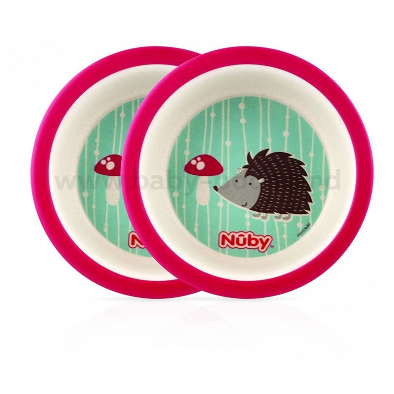 NUBY 2 assiettes creuses bambo imprimée