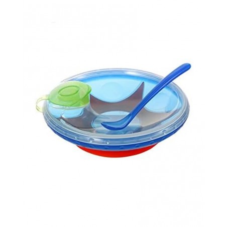 NUBY Assiette Chauffante avec Cuillère 400ml 3M+ - Bleu