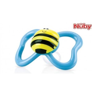 NUBY Sucette en silicone Paci-Pals forme ovale avec picots de massage 6-18 mois