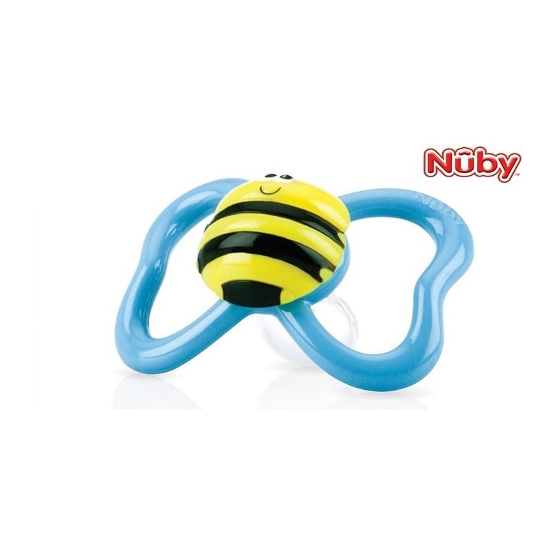 NUBY Sucette en silicone Paci-Pals forme ovale avec picots de massage 6-18 mois