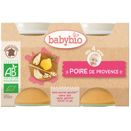 BABYBIO Poire de Provence 2 | 130G