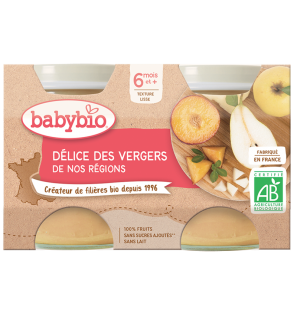 BABYBIO Délice des Vergers 2 | 130G